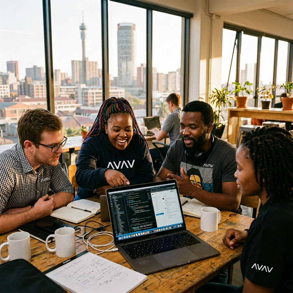 AVAV digital transformation and software engineering team in Johannesburg