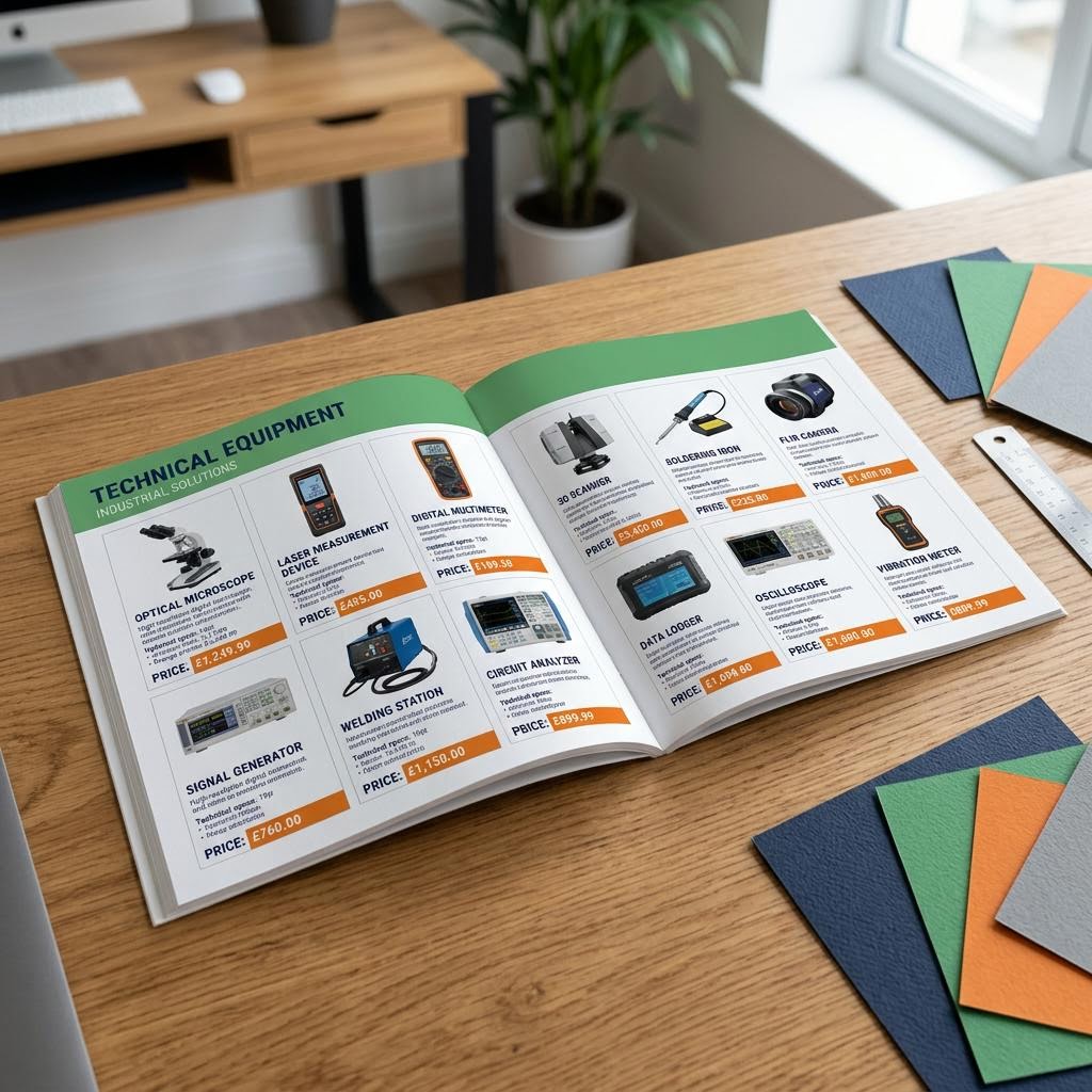 Product catalogue concept with product grid layout