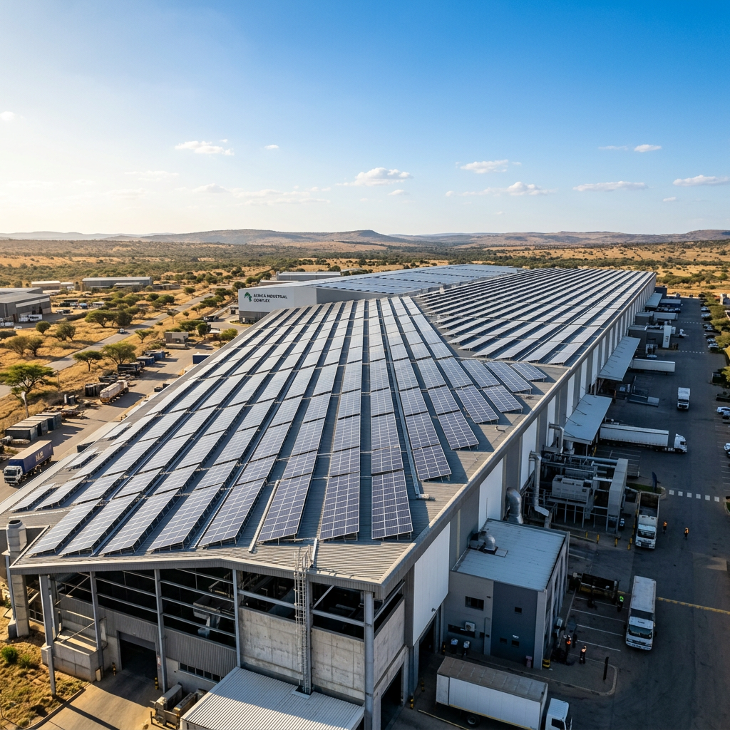 Commercial rooftop solar array installations